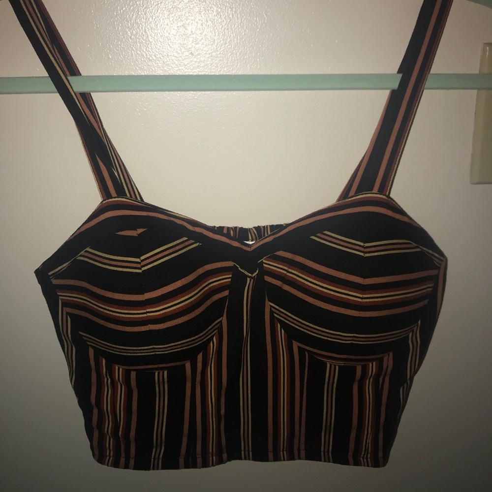 Stripped cropped tank top